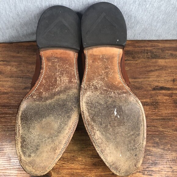 Allen Edmonds Canfield Leather Brown Semi Brogue Oxford Dress Shoes‎ Size 10 B - Picture 11 of 11